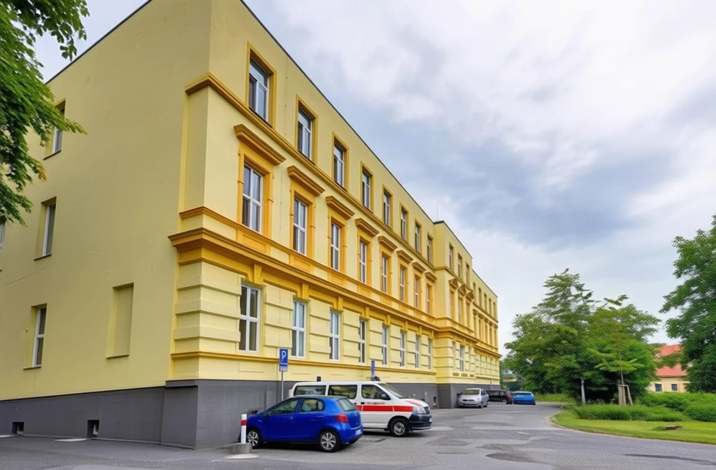 Wjazd na teren szpitala